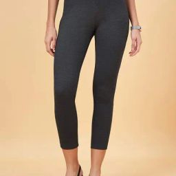 Annabelle by Pantaloons Jet Black Printed Leggings-picture-1