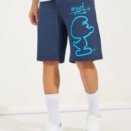 Styli Navy Blue Relaxed Fit Printed Shorts-picture-39
