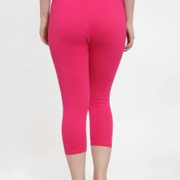 Gracit Green & Peach Mid Rise Capris - Pack Of 3 image 3