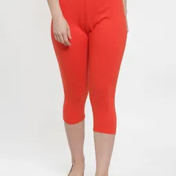 Gracit Green & Peach Mid Rise Capris - Pack Of 3 image 5