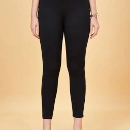 Annabelle by Pantaloons Jet Black Mid Rise Leggings-picture-0