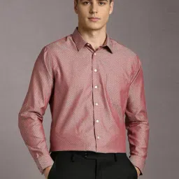 Louis Philippe Purple Cotton Slim Fit Texture Shirt-picture-23