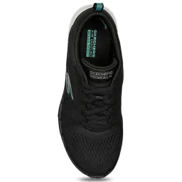 Skechers Women's GO WALK 6 Black Turquoise Walking Shoes image 4
