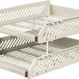 Omega 1746BL Biege 2 Tier Plastic Office Tray (Set of 2)-picture-26