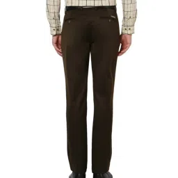 Peter England Olive Slim Fit Trousers image 2