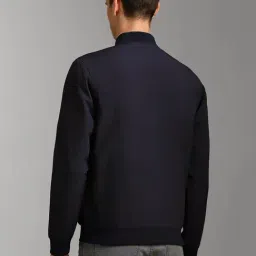 Louis Philippe Navy Regular Fit Bomber Jacket image 2
