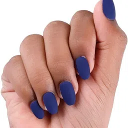 NAILWIND Set Of 24 Press On Nails - Navy Blue - V-35 image 4