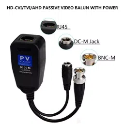 PremiumAV Video Balun with DC Power BNC to RJ45 CCTV Adapter for UTP Cable image 5