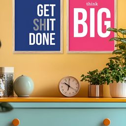 Kotart Blue & Pink 2 Pieces Motivational Quotes Wooden Wall Arts-picture-29
