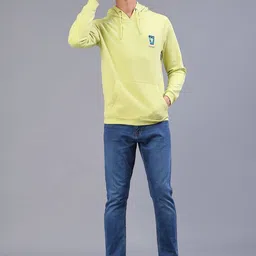 V-Mart Men Printed Hooded Sweatshirt image 2