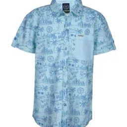 Superyoung Kids Blue Printed Shirt-picture-14