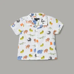 Juniors by Lifestyle Boys Spread Collar Conversational Printed Cotton Casual Shirt-picture-31