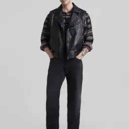 Jack & Jones Black Regular Fit Biker Jacket-picture-40