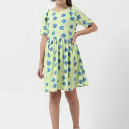 VERO MODA GIRL Green Floral Print Dress-picture-38