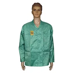 SCHOFIC Antistatic ESD Safe Lab Coat/Jacket Full Sleeves Unisex Green Size - L (Pack of 10)-picture-16