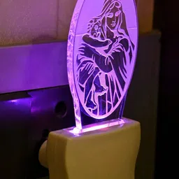 1ST TIME White & Transparent 3D Illusion LED Plug Night Lamps image 4