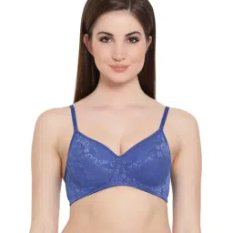 Clovia Blue Non-Wired Padded Full Coverage Bra-image-54