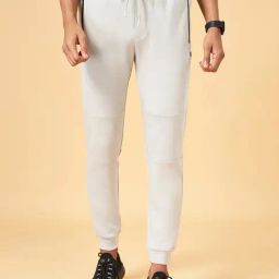 Ajile by Pantaloons Sky Grey Cotton Slim Fit Sports Joggers-picture-9