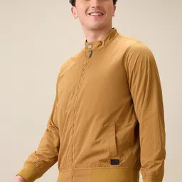 Parx Men Stand Collar Solid Bomber Jacket image 3