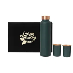 INTERNATIONAL GIFT Green Copper Water Bottle With Box Home Gift Sets-picture-11