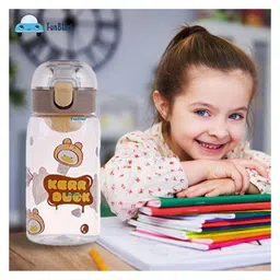 FunBlast Cartoon Design Water Bottle Brown  450 ML image 2