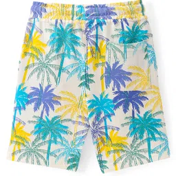 Pine Kids Above Knee Length Shorts With Tree Print - Off White image 2