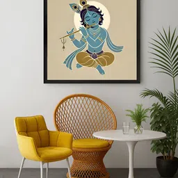 999Store Off White & Brown 1 Piece Canvas Religious Wall Paintings-image-26