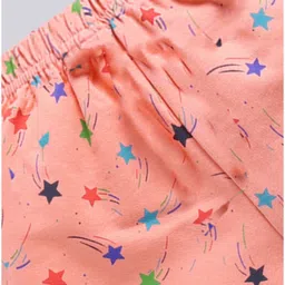 FUN A2Z Cotton Sinker Stars Printed Shorts - Baby Peach image 4