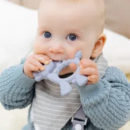BiBaDo Dotty the Dinosaur- Silicone Multi Sensory Teether - Mist - 3m+ image 4