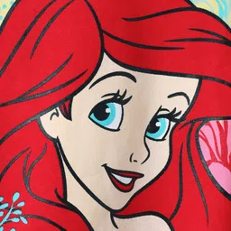 Babyhug Disney Terry Knit Full Drop Shoulder Sleeves Sweatshirt With Ariel Graphics - Yellow image 4