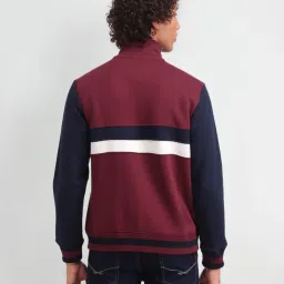 U.S. Polo Assn. Denim Co. Purple Cotton Regular Fit Colour Block Sweatshirt image 2