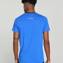 Puma Black & Blue Slim Fit Colour Block Sports T-Shirt image 2