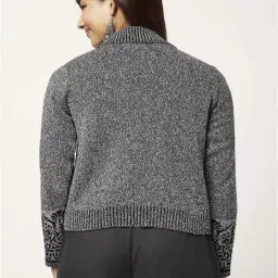 Akkriti by Pantaloons Grey Full Sleeves Shrug image 2