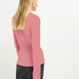 SELVIA Peach Regular Fit Shirt image 2