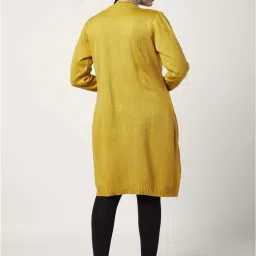 Rangmanch by Pantaloons Mustard Self Pattern Cape image 2