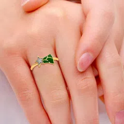 Candere by Kalyan Jewellers BIS Hallmark 14k Yellow Gold & Certified Diamond Ring image 2