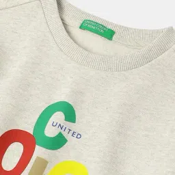 United Colors Of Benetton Grey Regular Fit Printed Sweatshirt image 3