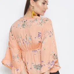 PURYS Peach Floral Print Top image 2