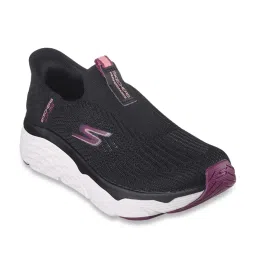 Skechers Women's MAX CUSHIONING ELITE-SMOOTH T Black Burgundy Running Shoes image 2