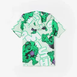 Fame Forever by Lifestyle Kids Green Cotton Printed Tee image 2