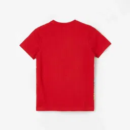 Fame Forever by Lifestyle Kids Red Cotton Printed Tee image 2