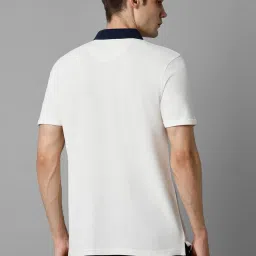 Louis Philippe Jeans White Cotton Slim Fit Polo T-Shirt image 2