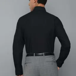 Louis Philippe Black Cotton Regular Fit Shirts image 2