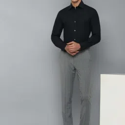 Louis Philippe Black Cotton Regular Fit Shirts image 5