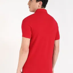 Tommy Hilfiger Medium Red Cotton Regular Fit Polo T-Shirt image 2