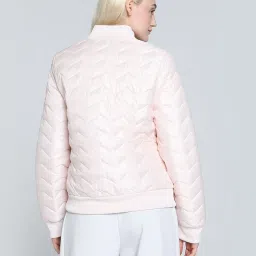 Puma Pink Nylon Regular FitBomber Jacket image 2