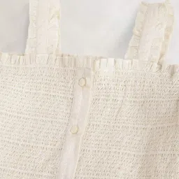 Cherry Crumble By Nitt Hyman Kids Cream Cotton Textured Top image 3