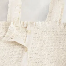 Cherry Crumble By Nitt Hyman Kids Cream Cotton Textured Top image 4