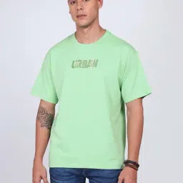 Lee Light Green Loose Fit Graphic Print Cotton Crew T-Shirt-picture-42