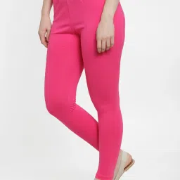 Gracit Blue & Pink Mid Rise Leggings - Pack Of 2 image 5